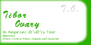 tibor ovary business card